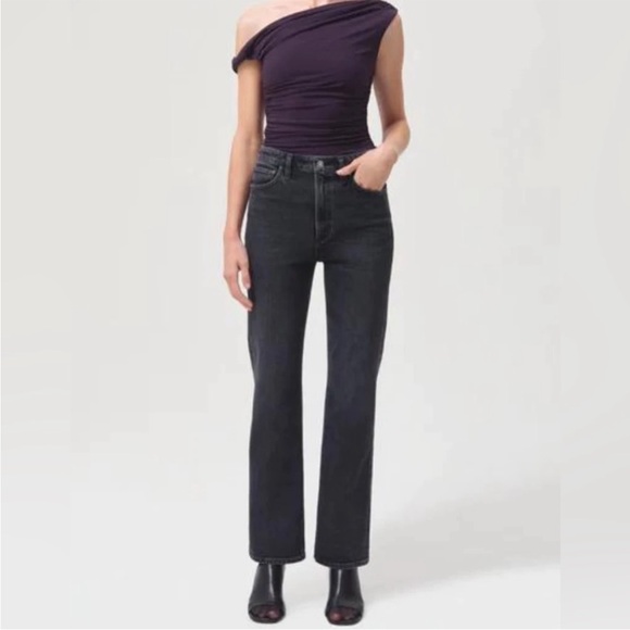 Agolde High Rise Vintage Boot Cut Jean in Percolate Washed Black size 26 - Picture 2 of 16